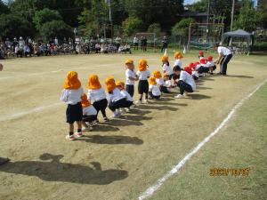 3歳かけっこ途中