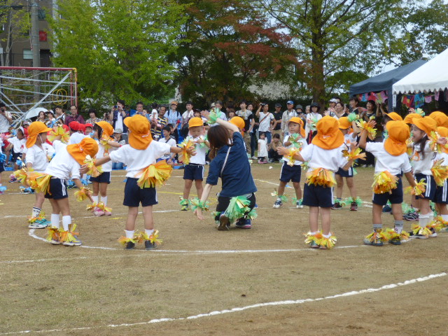 運動会　3歳児みかんぐみ　ダンス