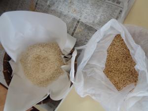 白米と米ぬかに分かれてました。