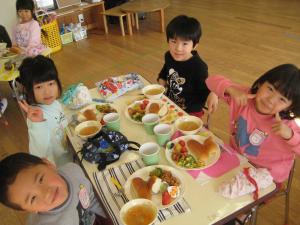 4歳児給食の様子