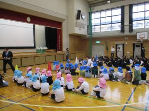 保幼小交流会でご挨拶