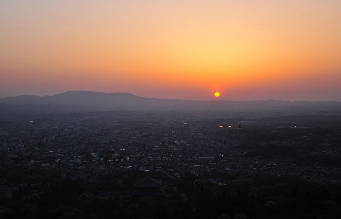 若草山からの夕焼け