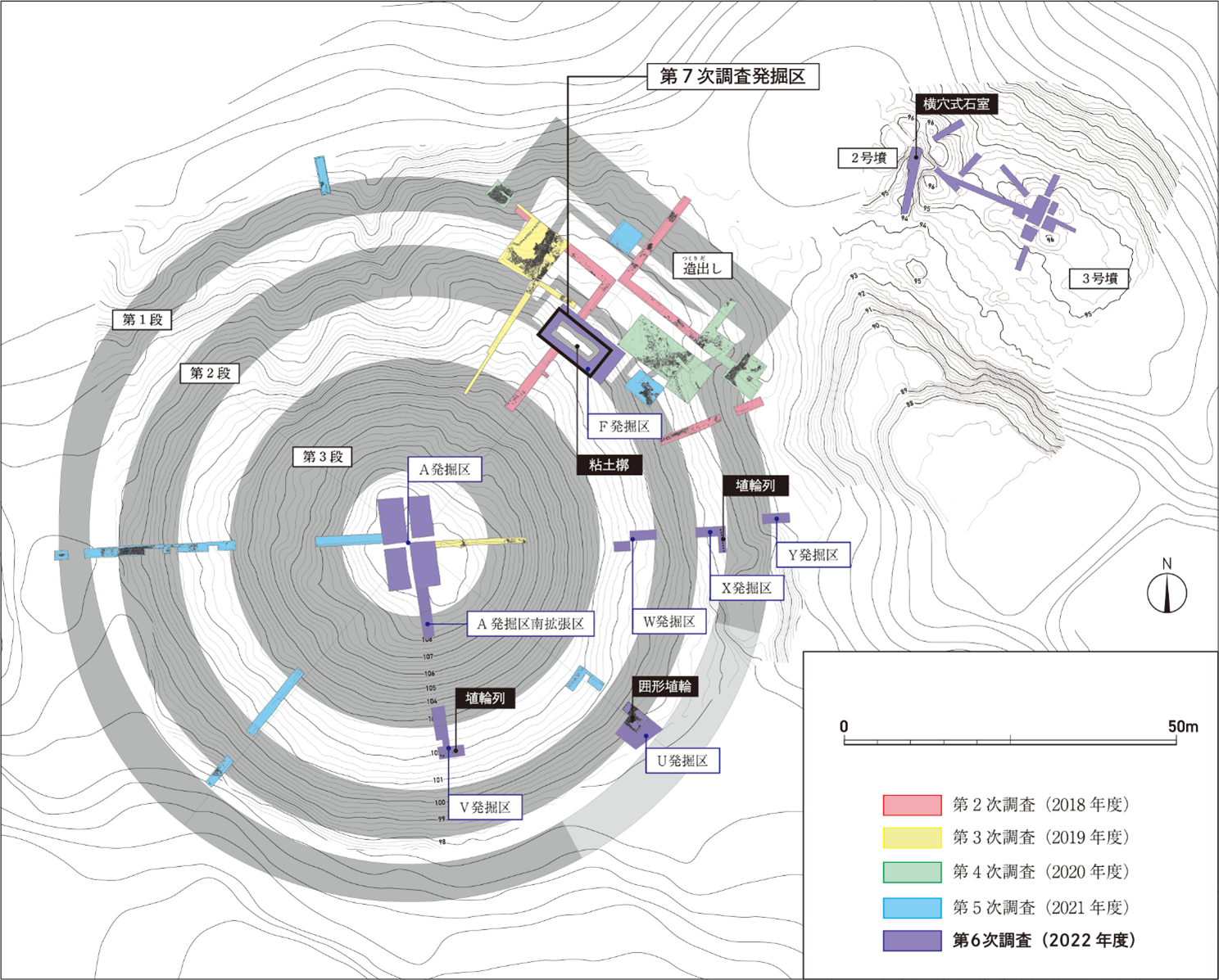 第7次調査発掘区の位置