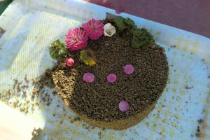 砂のケーキのデコレーション1
