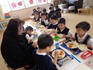 園長先生と給食