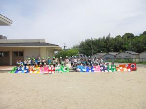 5歳児の大きなこいのぼり