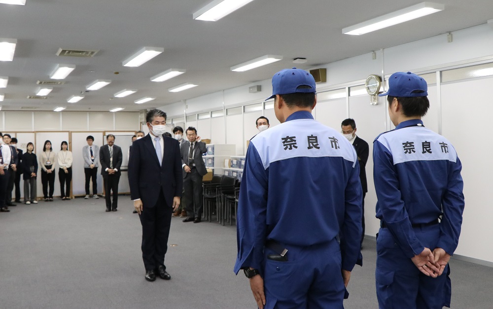 被災地支援に関する派遣職員第21陣出発式
