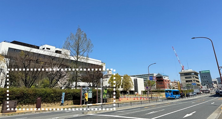 バス停「奈良市庁前」待合スペースの確保（9月供用開始予定）①