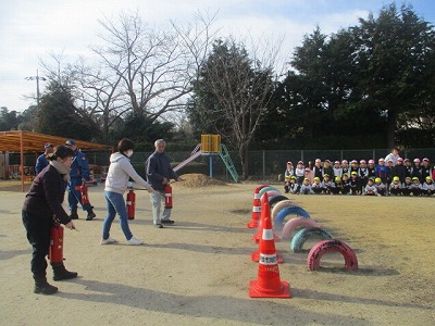 消防団放水訓練見学　1月11日の画像8