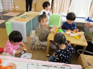 おままごとをしているところ