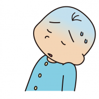 ぐったりしている乳児のイラストです