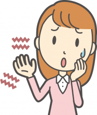 麻痺を起こしている女性のイラストです