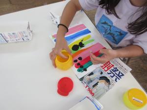 5歳児6月の製作の様子