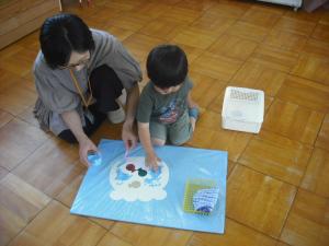 金魚鉢をつくっているところ