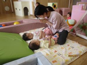 先生とふれあい遊び