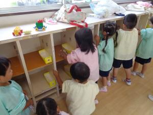 3歳児大掃除1