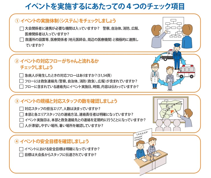 イベント開催にあたっての4つのチェック項目