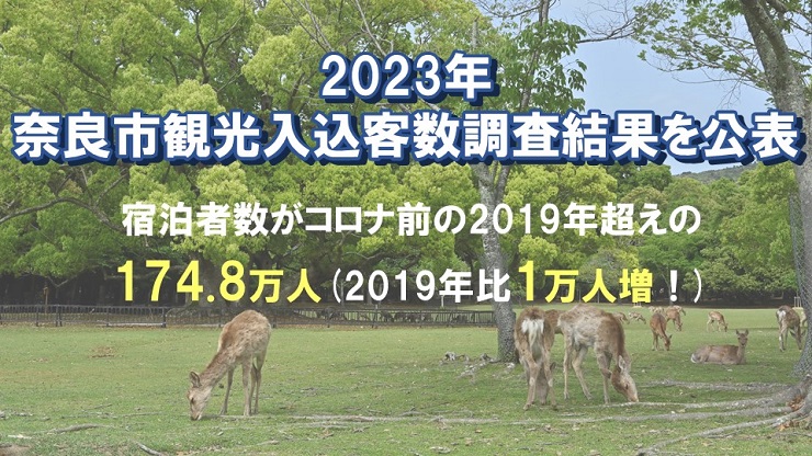 2023年奈良市観光入込客数調査結果を公表