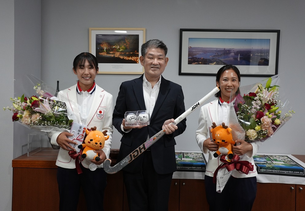 パリ2024オリンピック女子ホッケー日本代表選手 表敬訪問