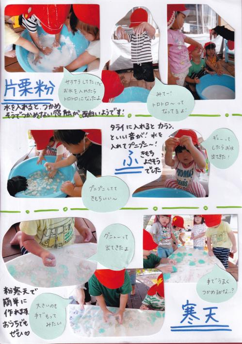 1歳児　感触遊びの様子