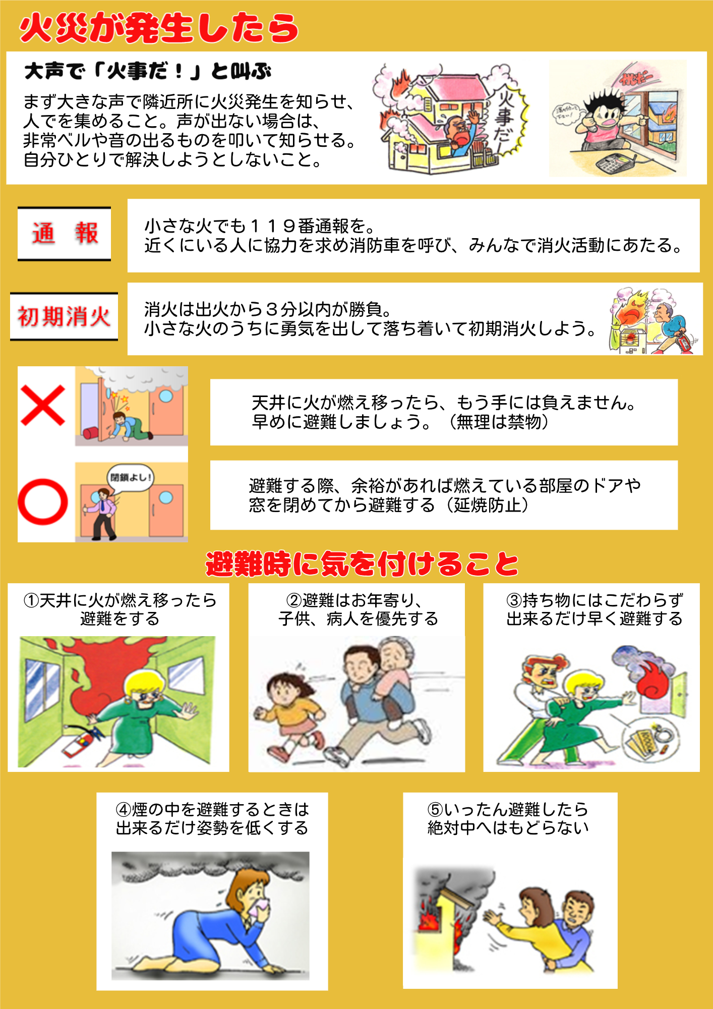 火災が発生したら