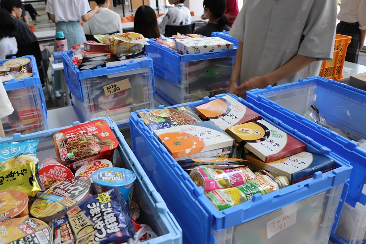 フードドライブで集まった食品