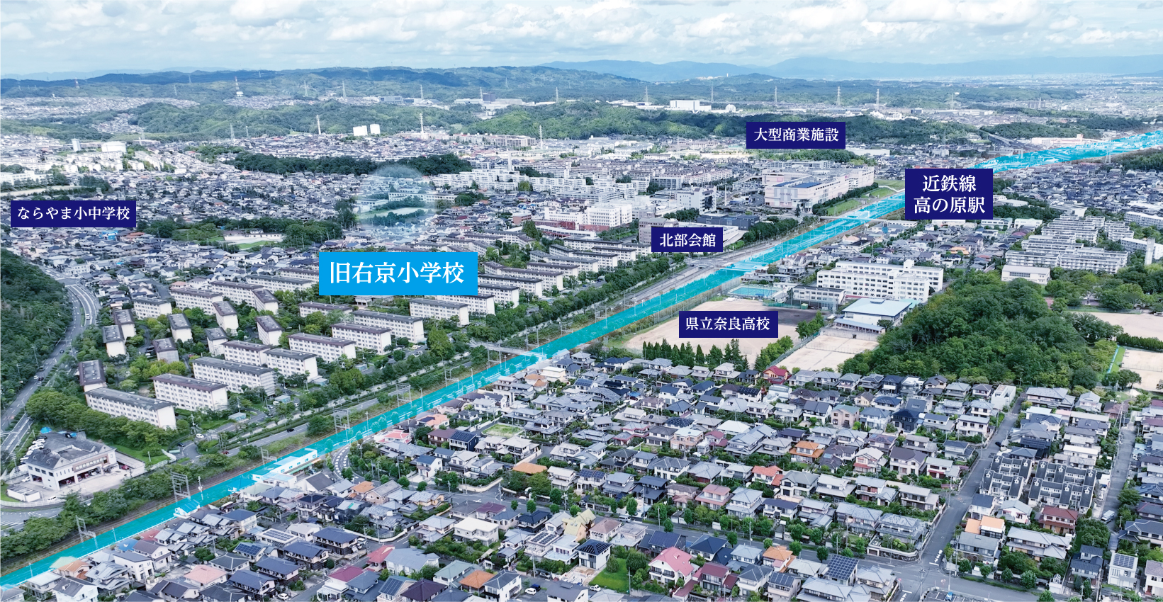 旧右京小学校（HP掲載用航空写真）