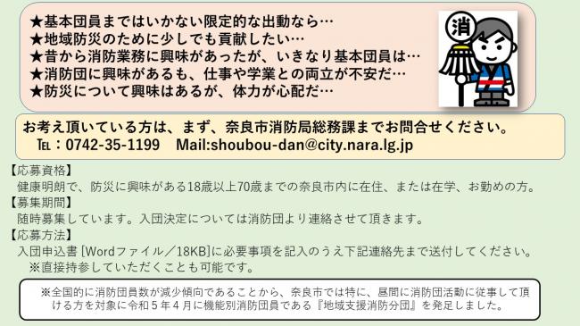 地域支援消防分団　募集データ