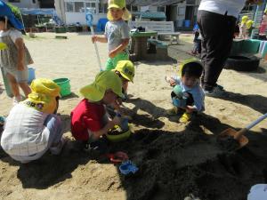 園庭の砂場