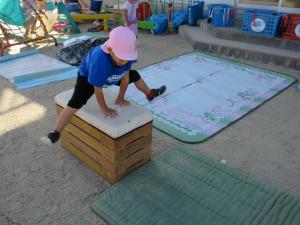 5歳児跳び箱の様子