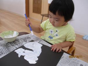 絵の具遊び