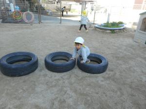 タイヤの中に入っています