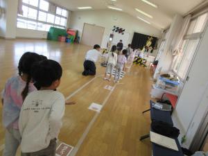 5歳児交通安全教室の様子