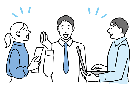 働く様子のイメージ(話し合う人々)