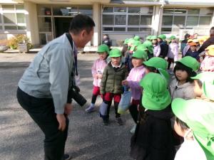 校長先生とあいさつ