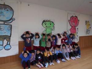 5歳児豆まき集合写真