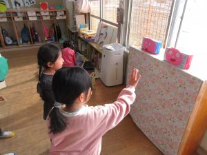 5歳児豆まきの様子