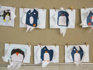 5歳児ペンギンの製作