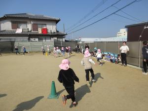 5歳児マラソン納会の様子