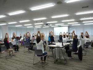 ストレッチの様子