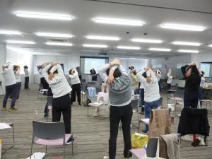 ストレッチの様子