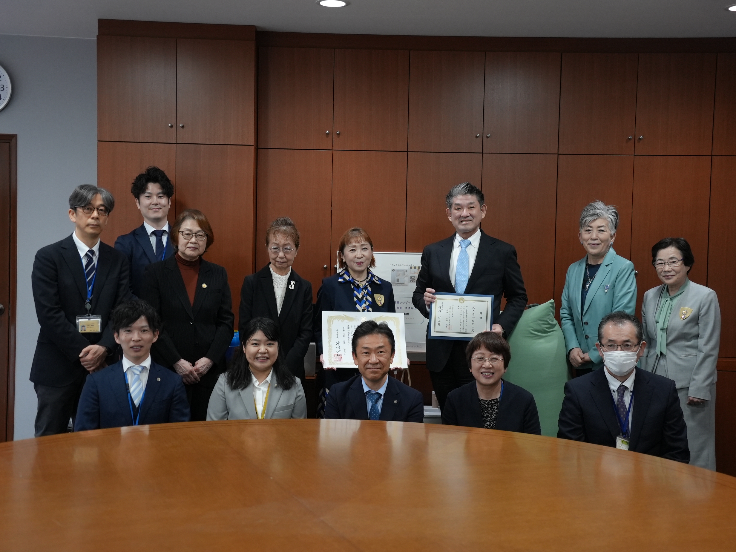 国際ソロプチミスト奈良-まほろば様からのご寄附に係る感謝状贈呈式