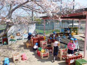 桜の下でおうちごっこ