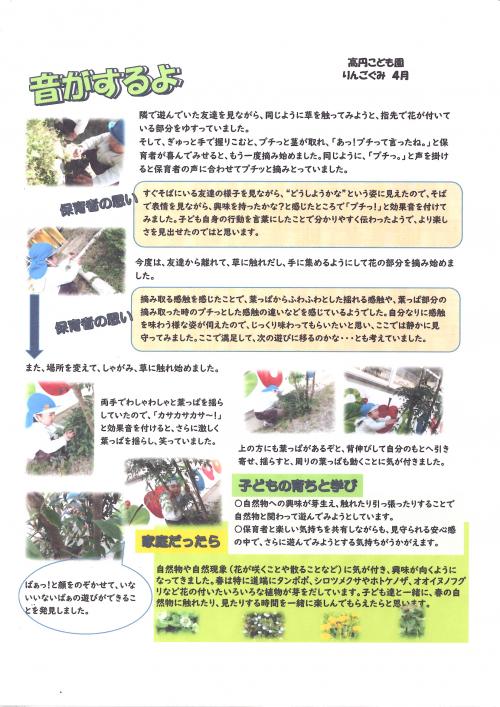 音がするよ