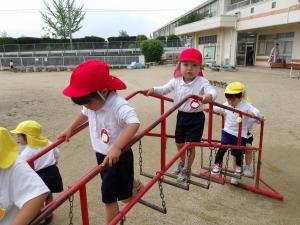 吊り橋わたっているよ