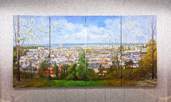 青垣エリアに飾られた絵画の写真