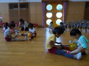 5歳児友達とボール