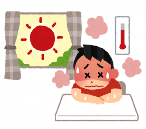 室内でも熱中症は発生します