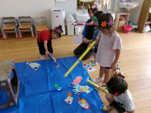 3歳　魚つり