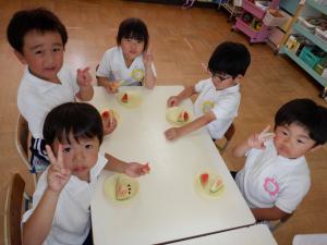 佐保幼　スイカ収穫6